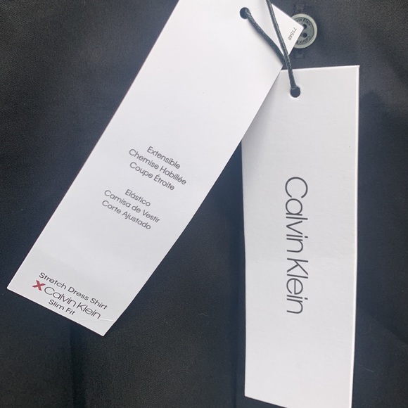 New, Black Calvin Klein Dress Shirt Boys Size 8 - Picture 7 of 9